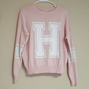 Forever 21 H Graphic Varsity Sweater